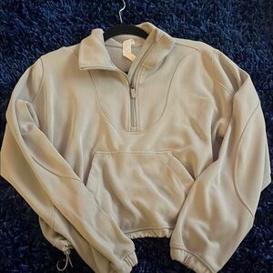 LuLu Light Green Quarter-Zip Pullover